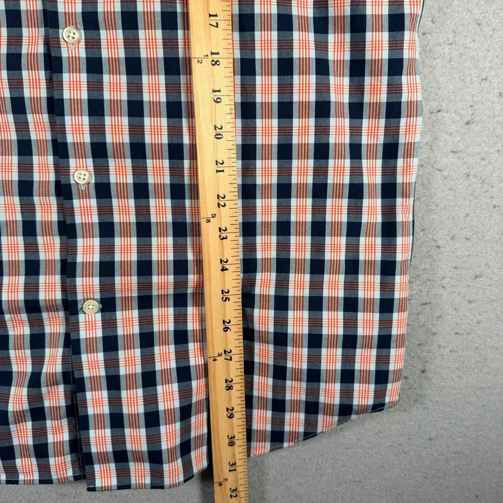 Banana Republic Grant Fit Men's Plaid Button Down Shirt Long Sleeve L Non‎ Iron